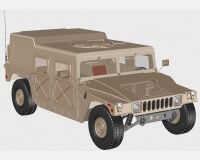 Хаммер М998 американский армейский вездеход (модель) preview 1