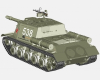 ИСУ-152 советская тяжелая САУ (комплектная модель) preview 3