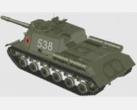 ИСУ-152 советская самоходная артиллерийская установка (модель) preview 2