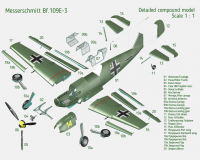 Мессершмитт Bf.109E-3 немецкий истребитель времен Второй мировой войны