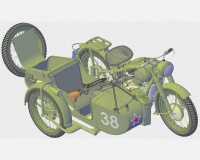 М-72 советский тяжелый мотоцикл (комплектная модель) preview 11