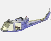 Bell UH-1 американский боевой вертолет (комплектная модель) preview 5