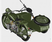 М-72 советский тяжелый мотоцикл (комплектная модель) preview 3