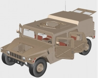 Хаммер М998 американский армейский вездеход (модель) preview 4