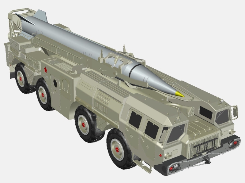 9К72 советский ракетный комплекс (комплектная модель)