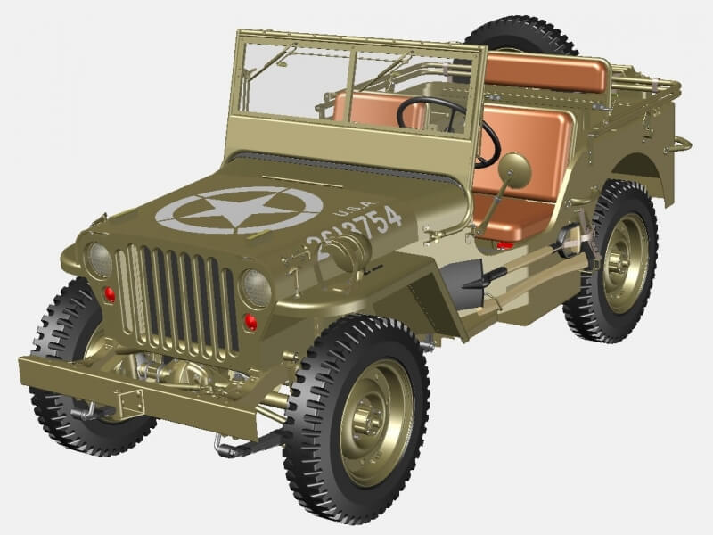 Виллис МБ американский армейский автомобиль (модель)