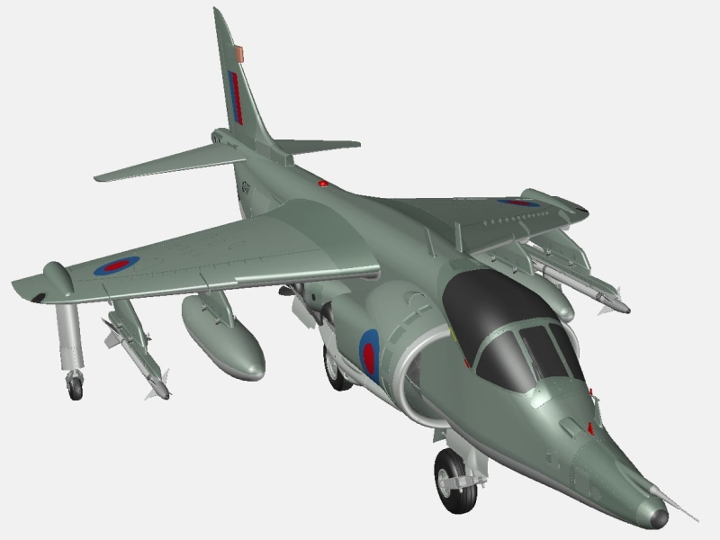 Harrier GR.3 британский штурмовик ВВП (комплектная модель)