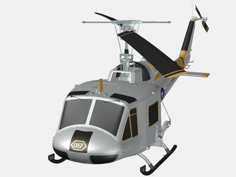 Bell UH-1 американский боевой вертолет (модель)
