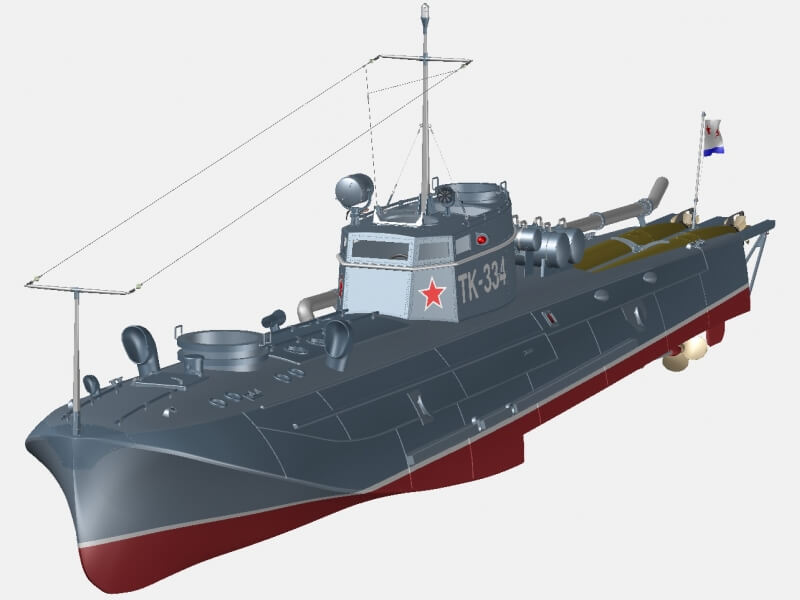 Г-5 советский торпедный катер (модель)