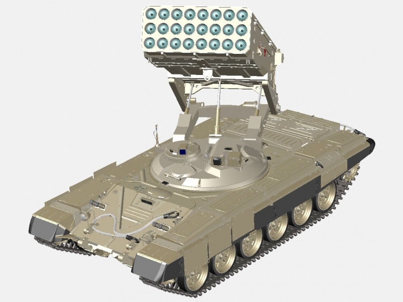 ТОС-1А российская тяжелая огнеметная система (модель)