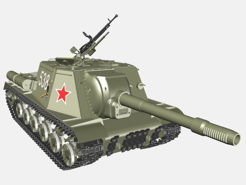 ИСУ-152 советская тяжелая САУ (комплектная модель)