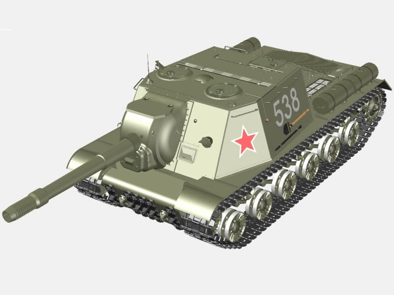 ИСУ-152 советская самоходная артиллерийская установка (модель)
