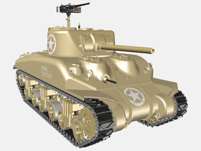 М4А1 Шерман американский средний танк (комплектная модель)