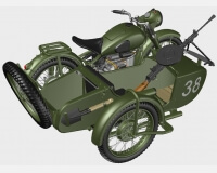 М-72 советский тяжелый мотоцикл (комплектная модель) preview 9