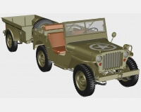 Виллис МБ американский армейский автомобиль (комплектная модель)