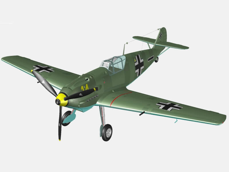 Мессершмитт Bf.109E-3 немецкий истребитель времен Второй мировой войны (модель)