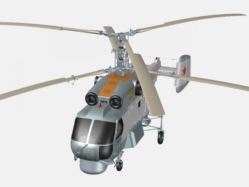 Ка-27ПЛ советский/российский противолодочный вертолет (модель)