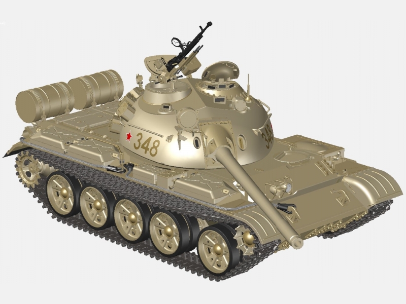 Т-55 советский средний танк (комплектная модель)